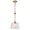 Westinghouse Pendant 60W Aggie, Brushed Brass Clear Ribbed Glass 6130200 - alternate 1